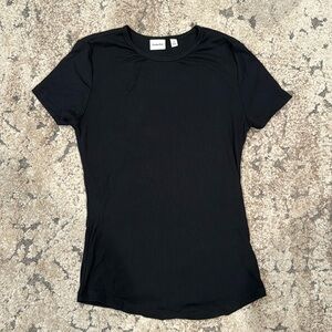 aritzia sunday best black ribbed tshirt